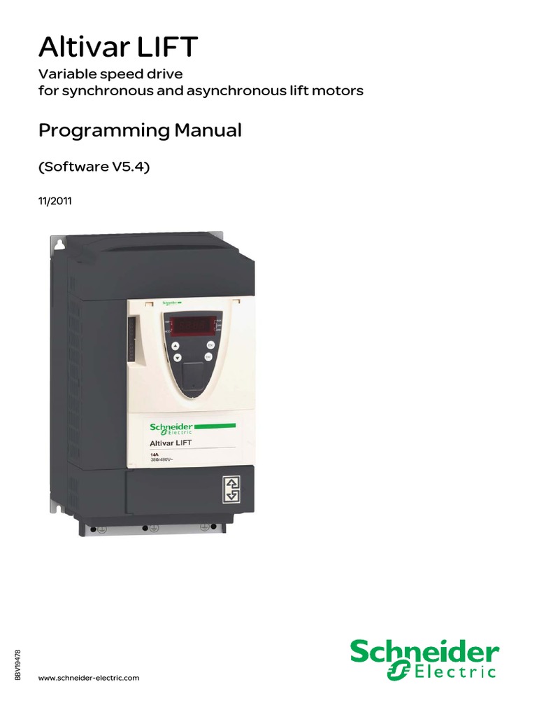 Schneider Atv Lift | PDF | Menu (Computing) | Elevator