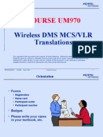 Course Um970: Wireless DMS MCS/VLR Translations