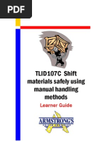 TLID107C - Shift Materials Safely Using Manual Handling Methods - Learner GUide