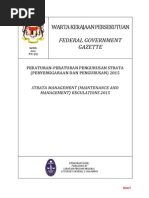 Peraturan Peraturan Pengurusan Strata (Penyenggaraan Dan Pengurusan) 2015