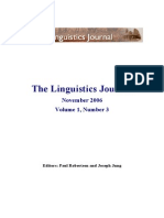Nov 2006 Linguistics Journal