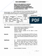 Notification Senior Quality Assurance Establishment Vehicles Lower Division Clerk Posts