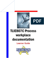 TLIE807C - Process Workplace Documentation - Learner Guide