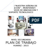 Plan de Trabajo y Capacitación - Coordinador de Innovación y Soporte Tecnologico 2015