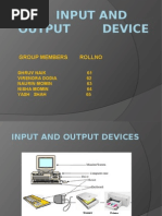 Input and Output Devices