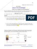 Lesson 1: Core Technologies: File 3.1.5: Ohm's Law and Basic Circuits Worksheet