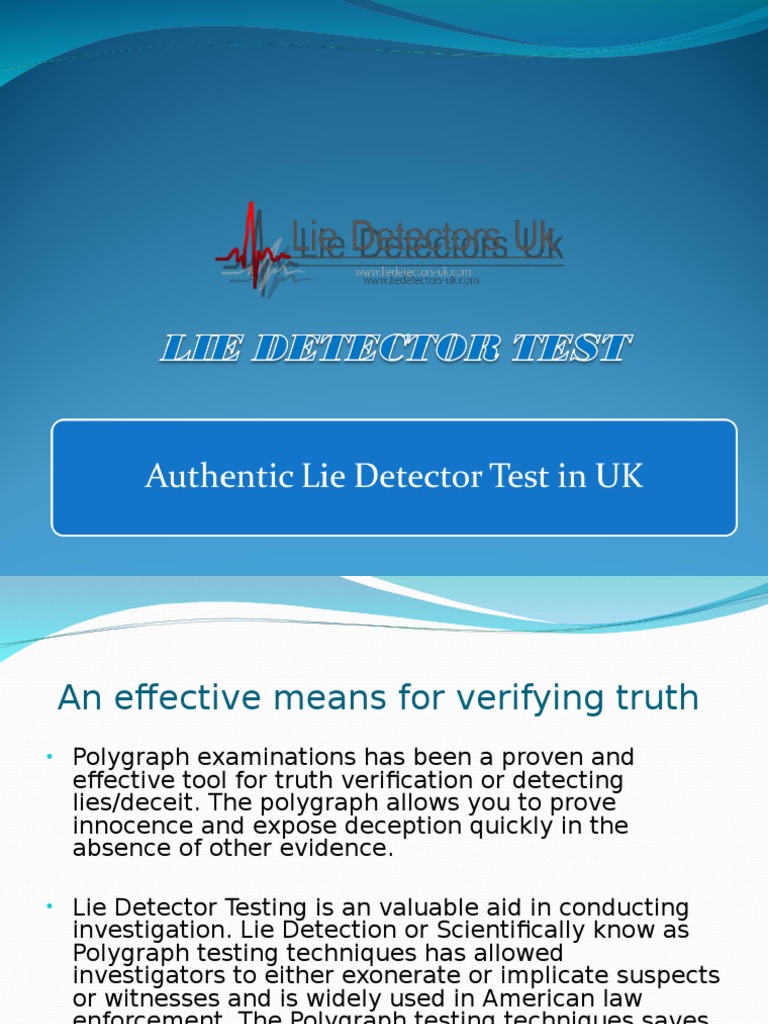 Polygraph Testing - Liedetectors-Uk | PDF