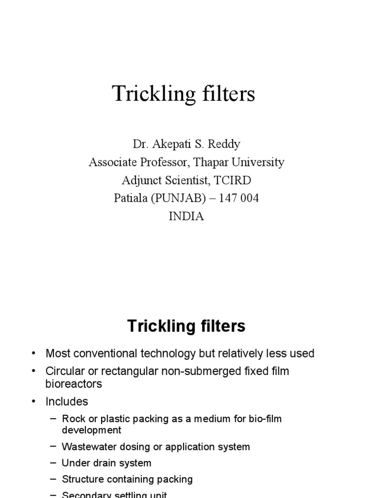 Trickling Filter PDF Sewage Treatment Materials