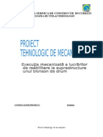 Proiect Tehnologic de Mecanizare
