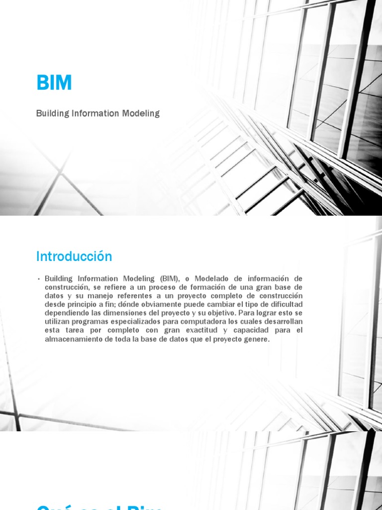 Introducción al Modelado BIM en Construcción | PDF | Modelado de ...