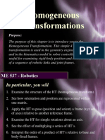 Homogeneous Transformations: ME 537 - Robotics ME 537 - Robotics ME 537 - Robotics