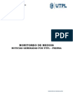 Informe de Prensa Semana Del 7 Al 28 de Agosto de 2015