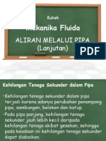 Kuliah Hidraulika Aliran Pipa Lanjutan