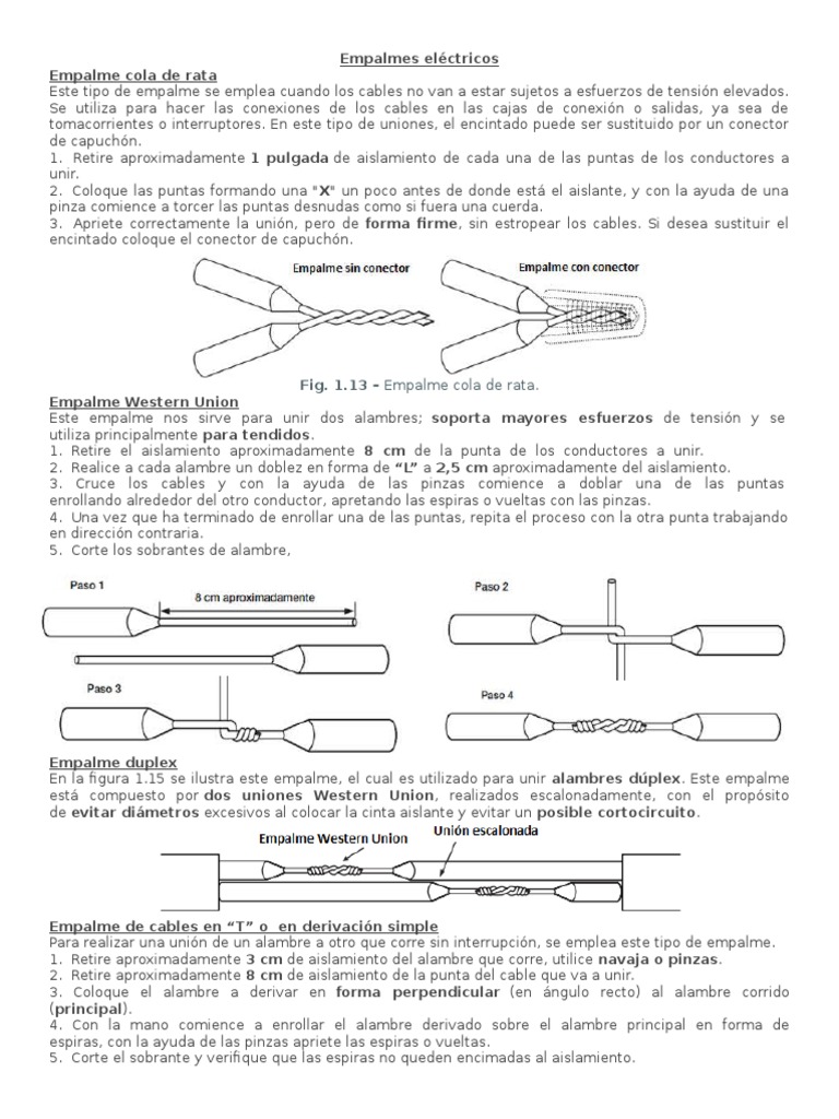 Conectores Empalmes, PDF, Aislador (Electricidad)
