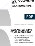 Cost/Volume/Profit Relationship