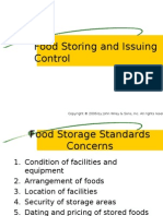 Food Storing and Issuing Control