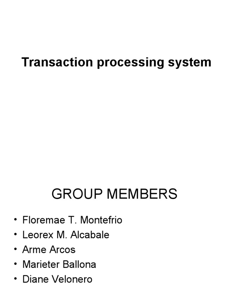 Understanding Transaction Processing Systems | PDF