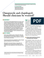 Omeprazole and Clopidogrel: Should Clinicians Be Worried?: Current Drug Therapy