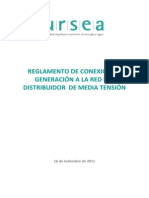 REGLAMENTO DE CONEXIÓN DE GENERACIÓN A LA RED DEL DISTRIBUIDOR DE MEDIA TENSIÓN