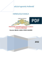 PARAMETROS GEOMORFOLOGICOS de La Cuenca Chancay PDF