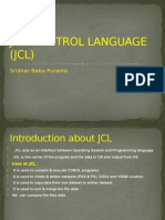 Job Control Language (JCL) : Sridhar Babu Purama