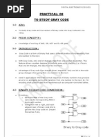 Practical: 08 To Study Gray Code: Sohil Vohra (Lecturer - Shri K.J. Polytechnic College, Bharuch (C.E. Deptt) )