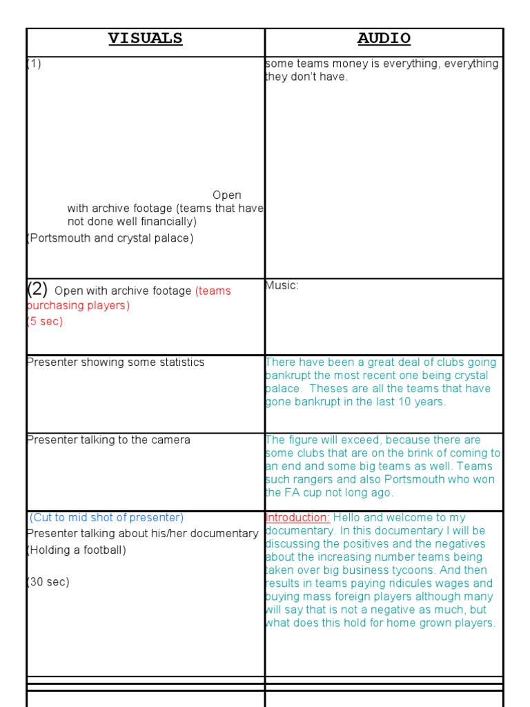 Shooting Script Format | Interview