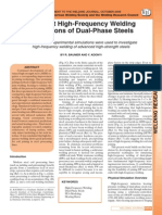 Transient High-Frequency Welding Simulations of Dual-Phase Steels