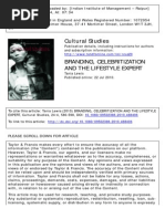 Cultural Studies: To Cite This Article: Tania Lewis (2010) BRANDING, CELEBRITIZATION AND THE LIFESTYLE