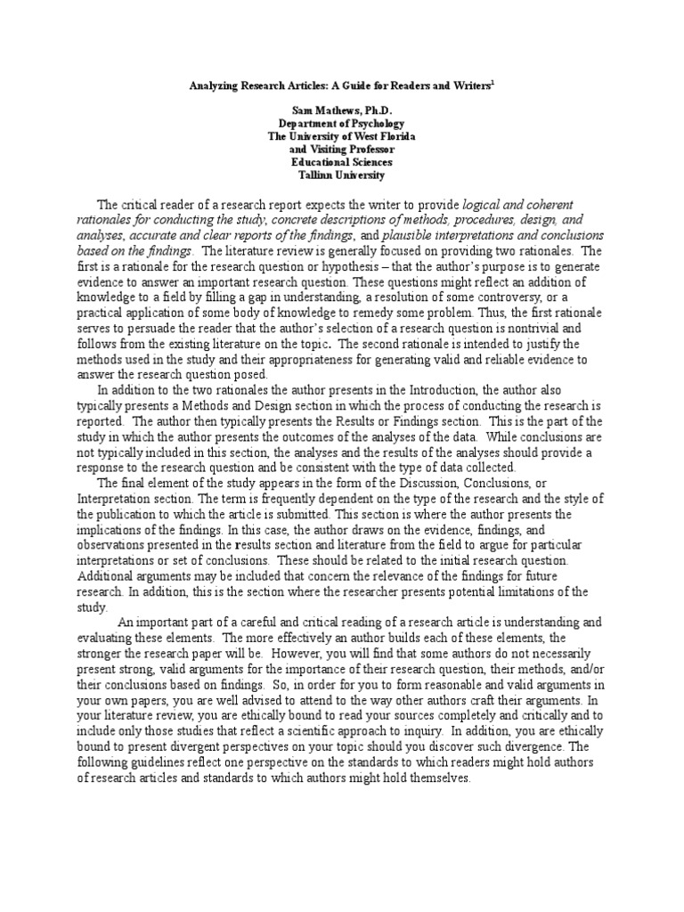 Analyzing Research Documents | PDF | Qualitative Research | Statistical ...