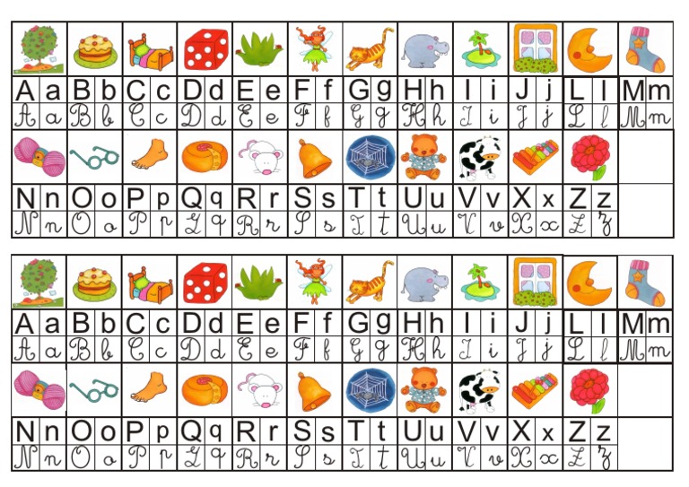 Alfabeto para Colar no Caderno | PDF