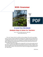 KISS Grammar: A Level Workbook Analysis Keys