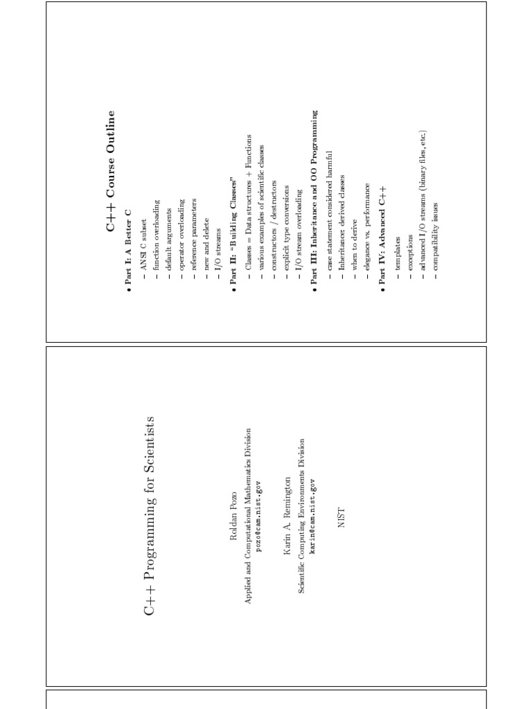 C++ Course Outline | PDF | C++ | C (Programming Language)
