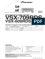 Pioneer Vsx-609, Vsx-709rds Av Multichannel Receiver