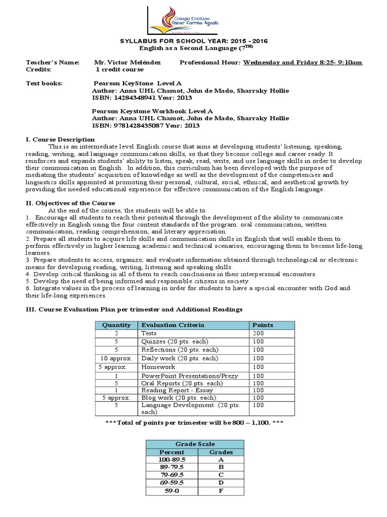 revised7th grade syllabus pdf verb reading process