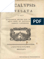 Emanuel Swedenborg APOCALYPSIS REVELATA Editio Princeps Amstelodami 1766 - Baysidechurch