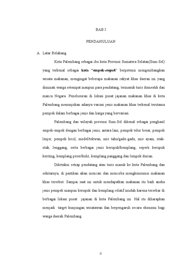 Makalah Makanan Kas Palembang