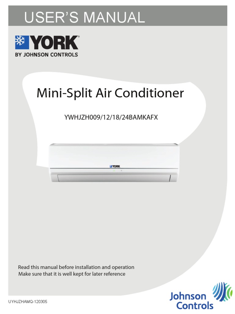 Manual York AC | PDF | Air Conditioning | Humidity