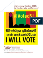 Sri Lanka Parliamentary Election 2015 How Did Social Media Make A Difference