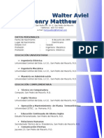Curriculum Ing - Walter Henry Matthew