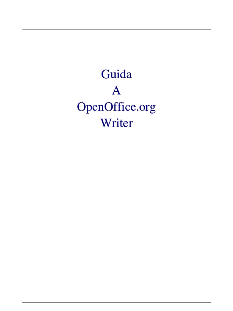 Guida OpenOffice Writer | PDF