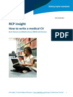 RCP Insight How To Write A Medical CV