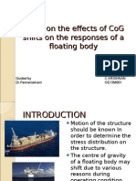 Study On The Effects of Cog Shifts On The Responses of A Floating Body