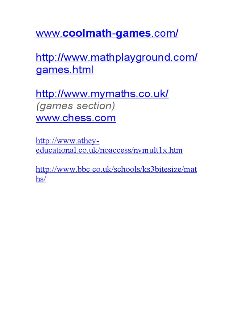 Math & Logic Games for Students | PDF | Games & Activities | Technology ...