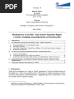Adam Thierer (PFF) Remarks at FCC Hearing on Public Interest in Digital Era (3!4!10)