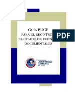 Guia PUCP para el registro y citado de fuentes documentales 2009 
