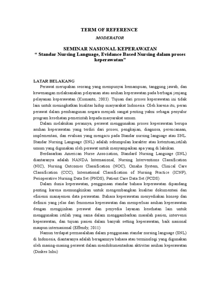 contoh TOR moderator