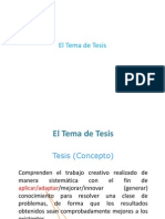 El Tema de Tesis