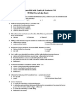 2012 Iowa FFA Milk Quality & Products CDE Written Knowledge Exam