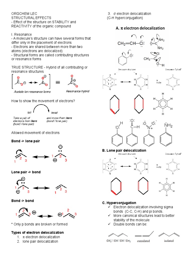 Organic Chemistry Structural Effects PDF Chemical Bond Covalent Bond